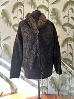 Nieuw Sophia Pigozzi jasje met bontkraag, maat 46, Kleding | Dames, Bruin, Verzenden, Maat 46/48 (XL) of groter, Nieuw