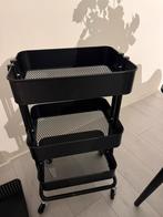 Rolkast roltafel kar zwart, Huis en Inrichting, Ophalen, Zo goed als nieuw