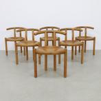 6x Dining Chair in Pinewood by Rainer Daumiller, 1970s, Gebruikt, Ophalen