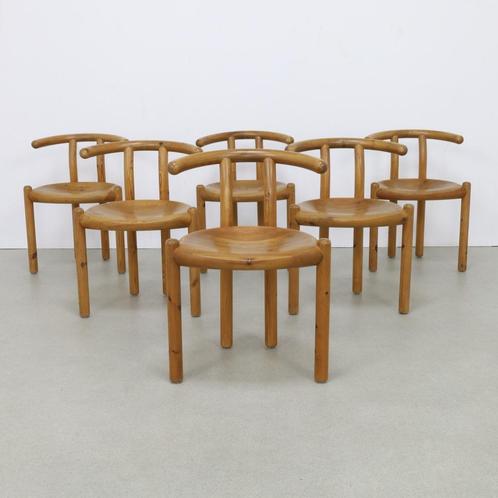 6x Dining Chair in Pinewood by Rainer Daumiller, 1970s, Huis en Inrichting, Stoelen, Gebruikt, Ophalen