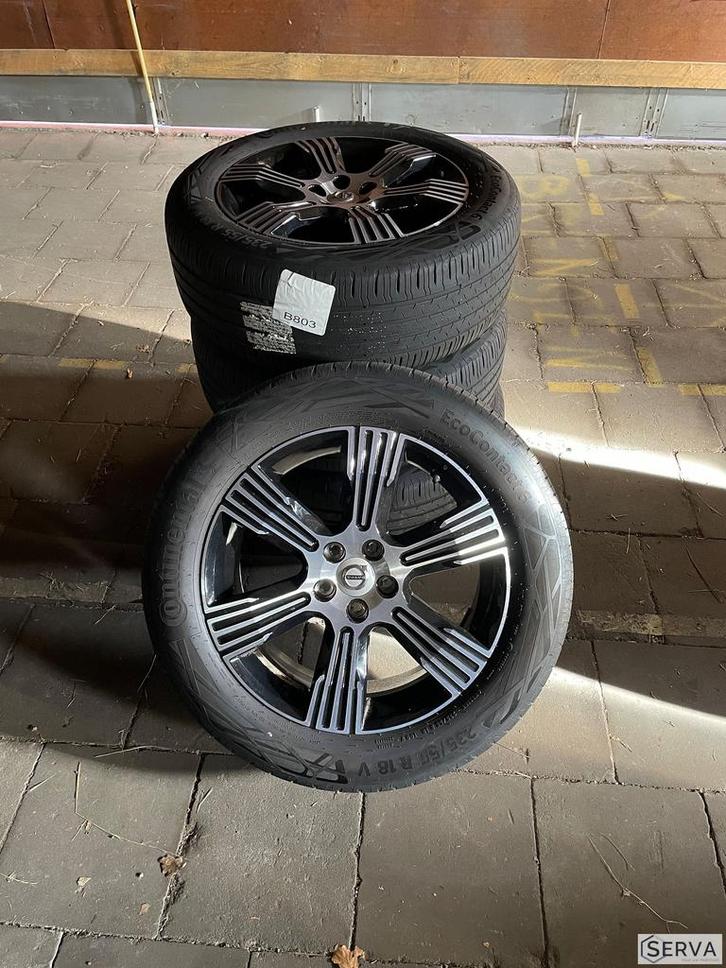 Volvo XC40 6-Spoke Black Diamond-Cut wielen met Continental, Auto-onderdelen, Banden en Velgen, Banden en Velgen, Zomerbanden