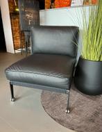 Passe Partout zwarte leren fauteuil Lazio nieuw, Nieuw, 75 tot 100 cm, Leer, 75 tot 100 cm