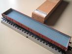 MäRKLIN H0 # 391/1 PLATTE BAKWAGEN bruin+grijs 4-assi in OVP, Hobby en Vrije tijd, Modeltreinen | H0, Wisselstroom, Wagon, Ophalen of Verzenden