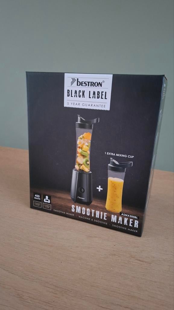 Nieuwe Smoothie Maker in Verpakking - Bestron Black label, Ophalen of Verzenden, Nieuw, Blender to go
