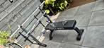 Gorilla Sports bank + Newton Fitness Squat Stand + gewichten, Krachtstation, Borst, Ophalen of Verzenden, Zo goed als nieuw