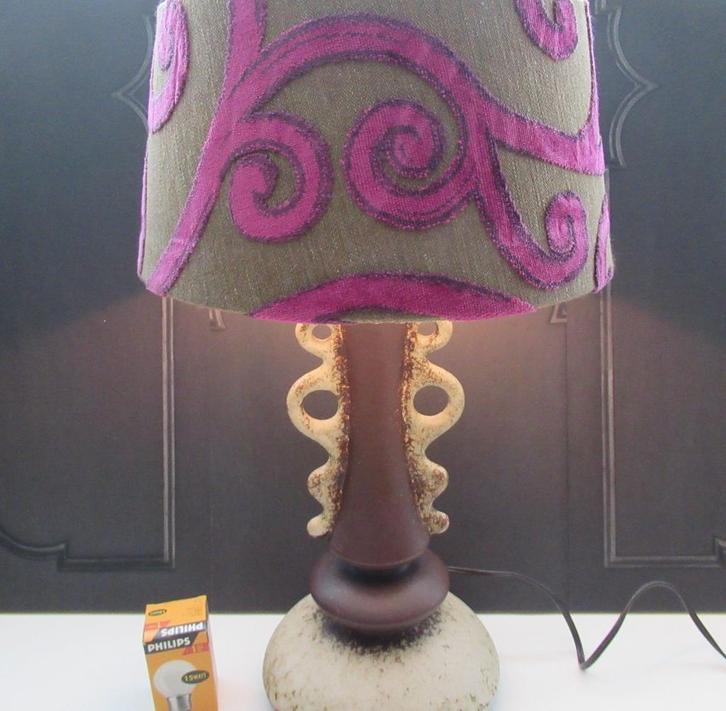 Vintage Jaren 60 / 70 tafellamp Scheurich of Hustadt, Huis en Inrichting, Lampen | Tafellampen, Zo goed als nieuw, Minder dan 50 cm