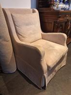 Fijne creme kleurige fauteuil met mooie vleug, Ophalen, Gebruikt, Minder dan 75 cm, Onbekend