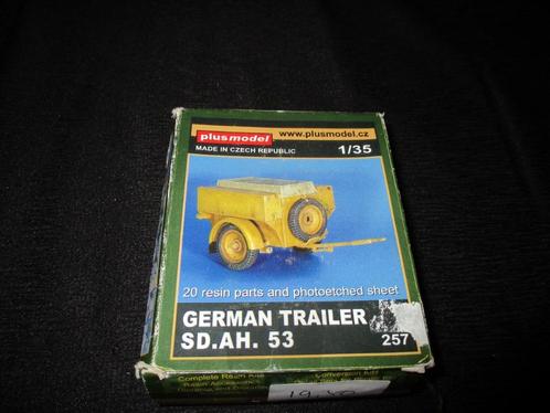 D-371,PLUS MODEL 1-35,NO,257,Duitse aanhangwagen Sd.Ah. 53, Hobby en Vrije tijd, Modelbouw | Auto's en Voertuigen, Nieuw, Verzenden
