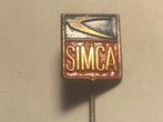 Metalen SIMCA AUTOMERK Speldje (Rood/Blauw/Messingkleur)., Verzenden, Zo goed als nieuw, Transport, Speldje of Pin
