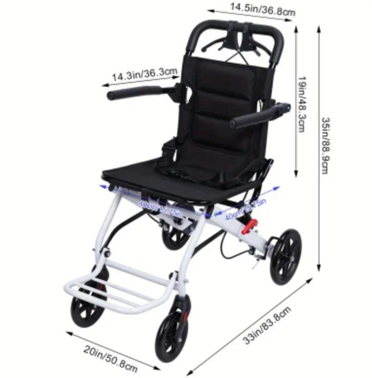 Rolstoel (nieuw in doos en gratis verzending) rollator, Diversen, Rolstoelen, Nieuw, Duwrolstoel, Verzenden