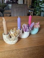 Kaarsenstandaard met droogbloemen, Ophalen of Verzenden, Nieuw, Minder dan 25 cm