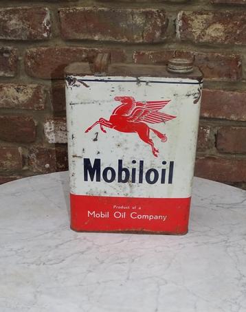 groot mobil oil olieblik  beschikbaar voor biedingen