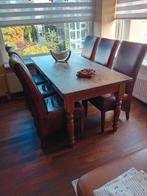 6 persoons grenen eettafel, Huis en Inrichting, Tafels | Eettafels, Gebruikt, Oud grenen, Vijf personen of meer, 150 tot 200 cm