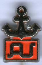 A.U, Anker Union - Rotterdam zilverkleurig speldje ( U_416a), Verzenden, Zo goed als nieuw, Transport, Speldje of Pin