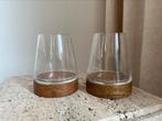 Whiskey balans glas set 2 op hout plateau, Verzamelen, Tweedehands, Tweedehands, Tweedehands, Overige typen