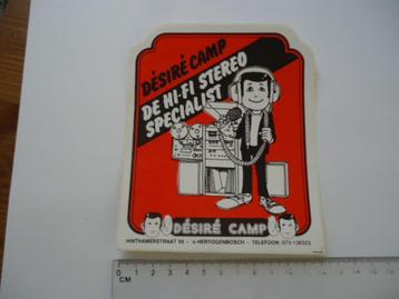 sticker oud Desire Camp stereotoren bandrecorder strip retro beschikbaar voor biedingen