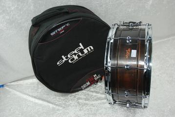 Steeldrum Copper vintage patina nieuw met tas 14x6.5 inch  beschikbaar voor biedingen