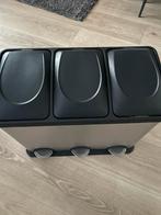 Prullenbak 3 vakken, Huis en Inrichting, Ophalen, Met pedaal, 50 tot 75 cm, 40 liter of meer