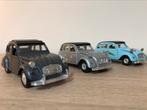 Citroën 2 CV - 1:43 - drie stuks, Ophalen of Verzenden, Zo goed als nieuw, Auto, Overige merken