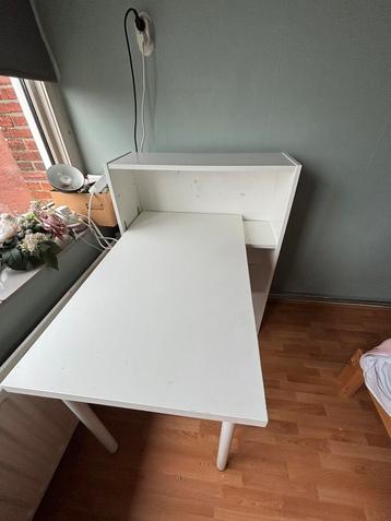 IKEA White Desk and Bookshelf