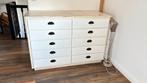 Grote witte ladekast met 10 laden, Huis en Inrichting, Kasten | Ladekasten, Gebruikt, 5 laden of meer, 100 tot 150 cm, Grenenhout
