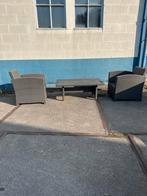 Wicker Tuinset - 2 Stoelen & Tafel, Tuin en Terras, Tuinsets en Loungesets, 4 zitplaatsen, Gebruikt, Ophalen of Verzenden, Wicker