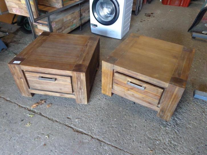 Bijzettafel / salontafel, Huis en Inrichting, Tafels | Salontafels, Gebruikt, Minder dan 50 cm, 50 tot 100 cm, 50 tot 100 cm, Vierkant