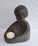 Geert Kunen kind met lichtje, hoog ong. 15,7 cm, Ophalen of Verzenden, Zo goed als nieuw, Overige materialen, Minder dan 25 cm