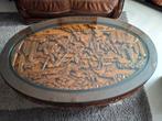 Prachtige bijzondere houten chinese salontafel, Ophalen, Gebruikt, Ovaal, Hout