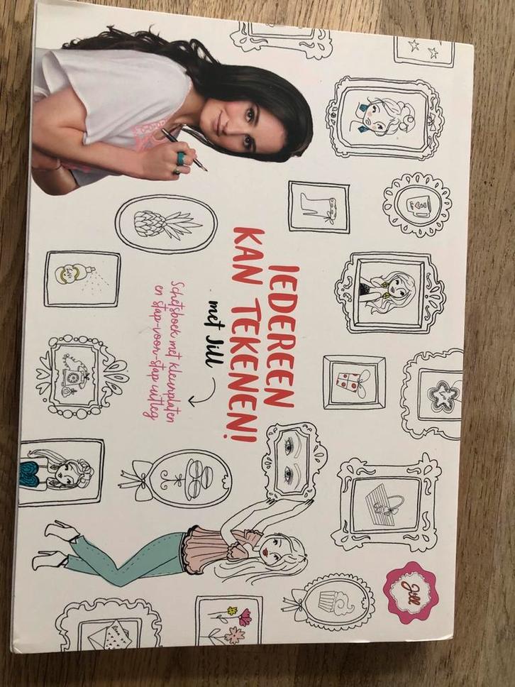 Schetsboek 'Iedereen kan tekenen!' met Jill, Hobby en Vrije tijd, Tekenen, Zo goed als nieuw, Papier, Schets- of Tekenboek, Ophalen of Verzenden