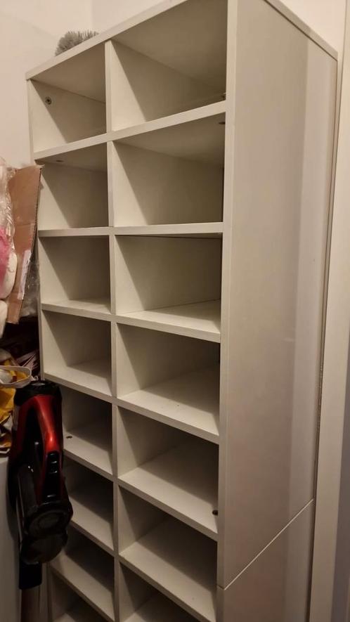 vidaXL Schoenenkast 54x34x183
cm, hoogglans wit, Huis en Inrichting, Kasten | Schoenenkasten, Gebruikt, Ophalen