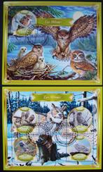 - 437 - 2 Mooie Blokken, met veel Uilen., Verzenden, Gestempeld, Dier of Natuur