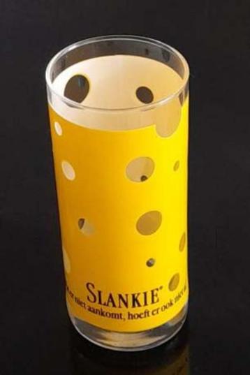 Longdrink glas met kaas print en opdruk Slankie beschikbaar voor biedingen