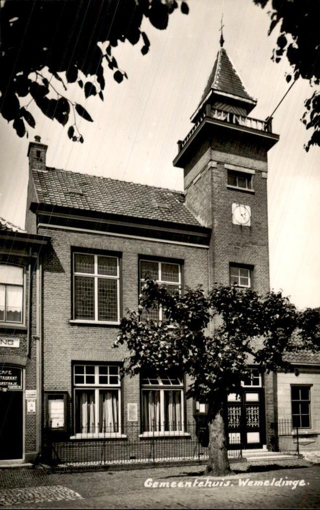 Gemeentehuis- Wemeldinge, Verzamelen, Ansichtkaarten | Nederland, Gelopen, Zeeland, 1960 tot 1980, Ophalen of Verzenden