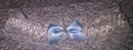 Stretch kousenband haarband wit kant + blauw BRUID pareltjes, Ophalen of Verzenden, Nieuw, Accessoires
