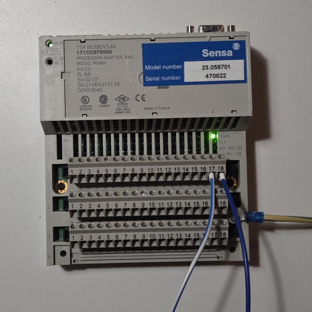 Schneider Modicon Momentum Set: 171CCS78000 + 170ADI34000, Hobby en Vrije tijd, Elektronica-componenten, Gebruikt, Verzenden