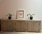 Steigerhouten TV-kast Greywash 170cm, Ophalen, Gebruikt, 150 tot 200 cm, Steigerhout