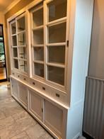 Witte (cremewit) houten buffetkast - 238x45x234 cm, Huis en Inrichting, Ophalen, Gebruikt, 200 cm of meer, Met lade(s)
