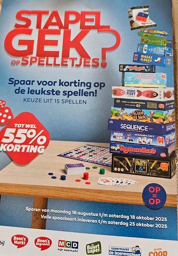 Spaarkaarten  spellen 5x beschikbaar voor biedingen