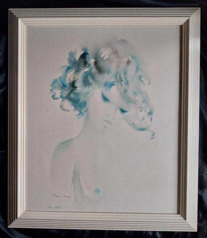 Shan Merry (1935) - Jeune Fille - Gesigneerde Litho - 1980, Antiek en Kunst, Kunst | Litho's en Zeefdrukken, Ophalen