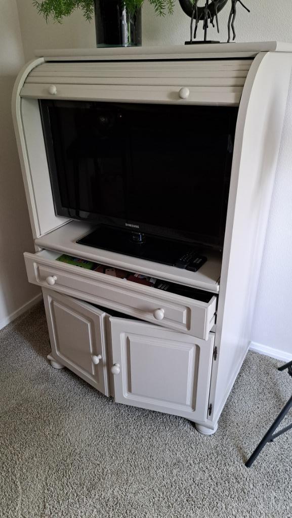 TV kast - Secretaire - retro  Grijs gespoten, Huis en Inrichting, Kasten | Televisiemeubels, Gebruikt, 100 tot 150 cm, 50 tot 100 cm