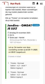 Jandino - Omdat je lult, Tickets en Kaartjes, Twee personen, Overige soorten, Arrangement