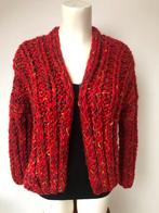 Kiro by kim rood kabel gebreid vest openvallend dik, Maat 42/44 (L), Nieuw, Ophalen of Verzenden, X