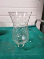 windlichtglas geets vintage met decor, Ophalen of Verzenden, 'T Olde Gre-j, Info@toldegrej.nl, Endepoelstraat 20f Didam