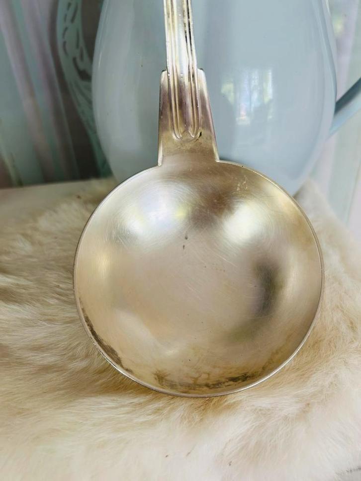 Antieke Christofle Chinon  Verzilverde Soeplepel, Antiek en Kunst, Antiek | Bestek, Ophalen of Verzenden