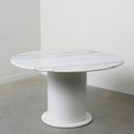 Grote ronde marmeren vintage tafel, jare 60 70 80, Huis en Inrichting, Tafels | Eettafels, 100 tot 150 cm, Overige materialen