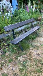 Franse tuinbank, IJzer onderstel houten planken, Ophalen, Gebruikt, Nvtnvt, Nvt