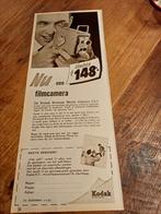 Advertentie Kodak filmcamera 2 1958, Verzamelen, Ophalen of Verzenden, 1940 tot 1960, Fototoestel
