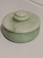 Groen marmeren alabaster trinket juwelendoosje, Ophalen of Verzenden