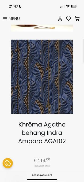 Khrôma Agathe behang Indra Amparo AGA102 beschikbaar voor biedingen